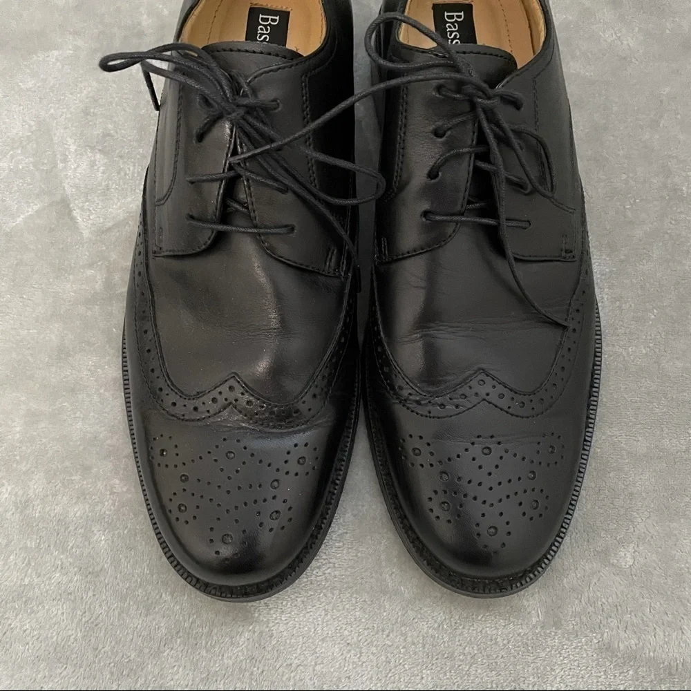 G.H. Bass & Co. Mr. Dylan Black Leather Wingtip Oxford Dress Shoes Men’s 9M